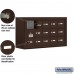Salsbury Cell Phone Storage Locker - with Front Access Panel - 3 Door High Unit (8 Inch Deep Compartments) - 15 A Doors (14 usable) - Bronze - Surface Mounted - Master Keyed Locks